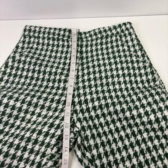 Pink Ripple Green and White Houndstooth Trousers Size Medium LL0723 - Picture 8 of 9